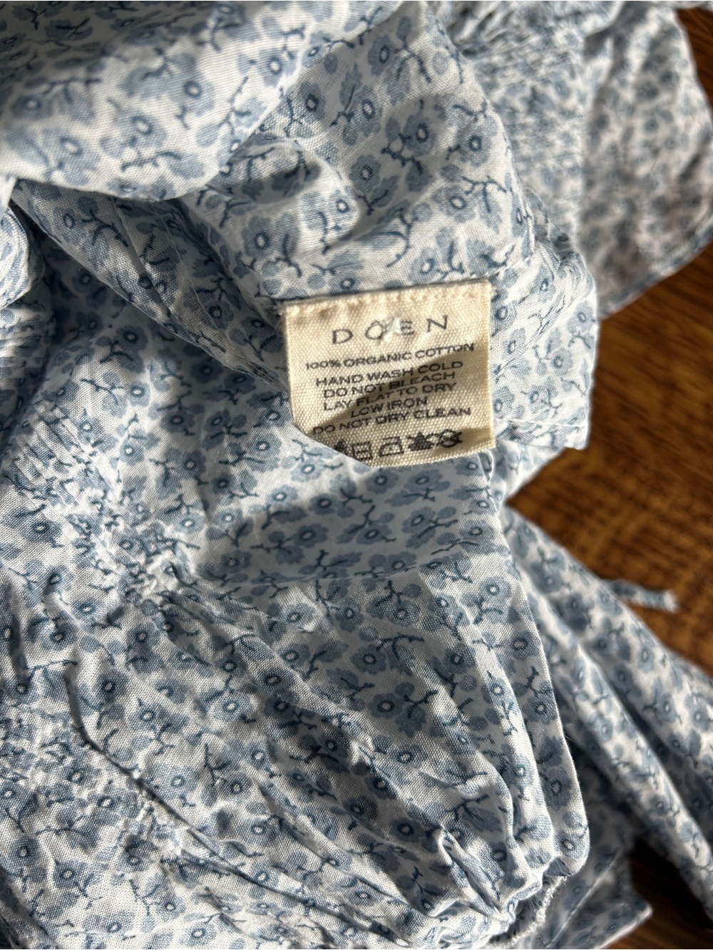 NWOT Doen Leanna Blue Floral Shirt - Picture 6 of 7